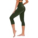 TNNZEET Capri Leggings for Women - Tummy Control High Waisted Soft Yoga Pants for Gym Workout