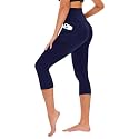 TNNZEET Capri Leggings for Women - Tummy Control High Waisted Soft Yoga Pants for Gym Workout