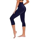 TNNZEET Capri Leggings for Women - Tummy Control High Waisted Soft Yoga Pants for Gym Workout