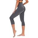 TNNZEET Capri Leggings for Women - Tummy Control High Waisted Soft Yoga Pants for Gym Workout