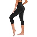 TNNZEET Capri Leggings for Women - Tummy Control High Waisted Soft Yoga Pants for Gym Workout