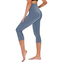 TNNZEET Capri Leggings for Women - Tummy Control High Waisted Soft Yoga Pants for Gym Workout