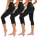 TNNZEET Capri Leggings for Women - Tummy Control High Waisted Soft Yoga Pants for Gym Workout