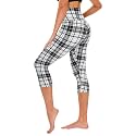 TNNZEET Capri Leggings for Women - Tummy Control High Waisted Soft Yoga Pants for Gym Workout