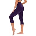 TNNZEET Capri Leggings for Women - Tummy Control High Waisted Soft Yoga Pants for Gym Workout