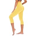 TNNZEET Capri Leggings for Women - Tummy Control High Waisted Soft Yoga Pants for Gym Workout