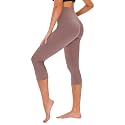 TNNZEET Capri Leggings for Women - Tummy Control High Waisted Soft Yoga Pants for Gym Workout