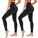 TNNZEET High Waisted Leggings for Women - No See Through Tummy Control Cycling Workout Yoga Pants with Pockets Reg &amp; Plus