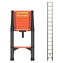TNT THE NEXT TREND Carbon Steel Folding Telescopic Ladder 150kg Max Capacity | Collapsible Ladder for Home or Outdoor Work