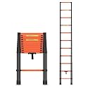 TNT THE NEXT TREND Carbon Steel Folding Telescopic Ladder 150kg Max Capacity | Collapsible Ladder for Home or Outdoor Work