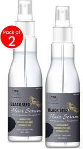 tnw - the natural wash set of 2 black seed hair styling serum  anti-frizz  no split ends 200 ml
