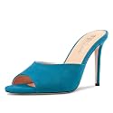 TNYNFBEB Women Stiletto High Heel Peep Open Toe Sandals Slingback Slip-on Wedding Office Cute Basic Classic 3.9 Inches Heels