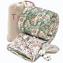 TOAIArt Jaipuri Quilt | Lightweight Comforter/Razai/Rajai | Hand Quilted | Block Printed Reversible 3 Layer| Premium Mulmul Cotton| Cotton Wool Filling| King Size 108” X 90” | Messy Garden