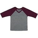 ToBeInStyle Kids Boys Girls Cotton Jersey Contrast Raglan V-Neck Tee T-Shirts
