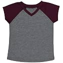 ToBeInStyle Kids Boys Girls Cotton Jersey Contrast Raglan V-Neck Tee T-Shirts