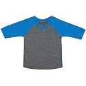 ToBeInStyle Kids Boys Girls Cotton Jersey Contrast Raglan V-Neck Tee T-Shirts
