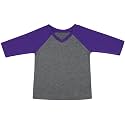 ToBeInStyle Kids Boys Girls Cotton Jersey Contrast Raglan V-Neck Tee T-Shirts