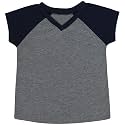 ToBeInStyle Kids Boys Girls Cotton Jersey Contrast Raglan V-Neck Tee T-Shirts