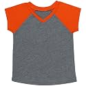 ToBeInStyle Kids Boys Girls Cotton Jersey Contrast Raglan V-Neck Tee T-Shirts