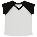 ToBeInStyle Kids Boys Girls Cotton Jersey Contrast Raglan V-Neck Tee T-Shirts