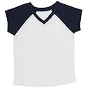 ToBeInStyle Kids Boys Girls Cotton Jersey Contrast Raglan V-Neck Tee T-Shirts