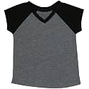 ToBeInStyle Kids Boys Girls Cotton Jersey Contrast Raglan V-Neck Tee T-Shirts