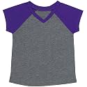 ToBeInStyle Kids Boys Girls Cotton Jersey Contrast Raglan V-Neck Tee T-Shirts