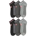 ToBeInStyle Pack of 6 Printed &amp; Solid Low Cut Ankle Socks - Kid’s &amp; Adults
