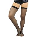 ToBeInStyle Women’s Fine Classic Fishnet Thigh High Stretch Nylon Novelty Stockings