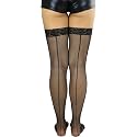 ToBeInStyle Women’s Fine Classic Fishnet Thigh High Stretch Nylon Novelty Stockings