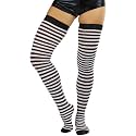 ToBeInStyle Women’s Opaque Hosiery Thin Striped Thigh High Long Stocking