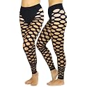 ToBeInStyle Women’s Pothole Rip Hole Punk Hosiery Tights Leggings Distressed Style