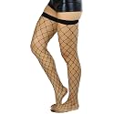 ToBeInStyle Women’s Vibrant Large Net Fishnet Thigh High Elastic Nylon Novelty Stockings