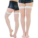 ToBeInStyle Women’s Vibrant Large Net Fishnet Thigh High Elastic Nylon Novelty Stockings