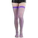 ToBeInStyle Women’s Vibrant Large Net Fishnet Thigh High Elastic Nylon Novelty Stockings