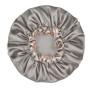 tobfit double layer waterproof shower cap with elastic band  reusable bath cap for women large waterproof plastic shower hat for long short amp curly hair ideal for spa amp salon