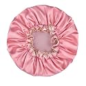 Tobfit Double Layer Waterproof Shower Cap with Elastic Band – Reusable Bath Cap for Women, Large Waterproof Plastic Shower Hat for Long, Short & Curly Hair, Ideal for Spa & Salon