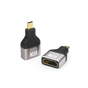 tobo 8k micro hdmi to hdmi adapter 21 - male to female extension for camera laptop ultra hd 3d pack of 2 td-953h