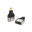 Tobo 8K Micro HDMI to HDMI Adapter 2.1 - Male to Female Extension for Camera, Laptop, Ultra HD, 3D (Pack of 2) TD-953H