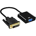 Tobo DVI to VGA Adapter, 1080p Active DVI-D to VGA Adapter Converter 24+1 Male to Female Adapte (DVI-to-VGA-Cable) TD-225TC