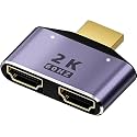 Tobo HDMI 1 in 2 Out Splitter Adapter 2K@60hz HDTV 2 in 1 HD Display Bi-Directional Selector Switcher HDMI 1 Male to 2 Female Connector,with LED Light, (TD-1068TC)