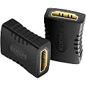HDMI Coupler Female to Female Extension Adapter, 3D 4K Ultra HD UHD Full HD 1080p HDR Highspeed Gold Plated 2-Pack-TD-489H