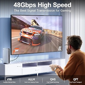 tobo 8k hdmi 21 cable 48gbps braided 4k 120hz hdr for tv ps5 xbox laptop