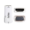 Tobo HDMI to VGA Adapter, Active HDMI to VGA Converter (Female to Female) with Audio, Support HD 1080P@60Hz, TV Stick, Laptop, Roku, Xbox (3.5mm Audio Cable Included) - TD-445H-03