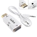 Tobo HDMI to VGA, Compact Gold-Plated HDMI to VGA Adapter (Male to Female) Compatible with Computer, Desktop, Laptop, PC, Monitor, Projector, Raspberry Pi, Roku, Xbox, PS4, TD-508H