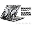 Tobo Plastic Hard Shell Case Compatible with Newest Air 13 inch Release 2020 2019 2018 [ A2337 M1 A2179 A1932 ] with Keyboard Cover Touch ID Protective Case (Army-Black) - TD-092CC
