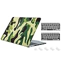 Tobo Plastic Hard Shell Case For Newest Air 13 inch Release 2020 2019 2018 [ A2337 M1 A2179 A1932 ] with Keyboard Cover Touch ID Protective Case (Army-Green) - TD-089CC