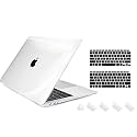 Tobo Plastic Hard Shell Case For Newest Air 13 inch Release 2020 2019 2018 [ A2337 M1 A2179 A1932 ] with Keyboard Cover Touch ID Protective Case (Crystal-Clear) - TD-094CC-04