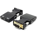 Tobo Portable Male VGA to HDMI Video Adapter/Converter for TV, Computer, Projector with Audio, Power Cable -D-Sub, 15-pin(NOT Work HDMI to VGA) TD-168TC