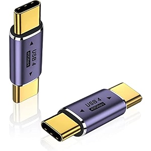tobo type c male to type c male adapter 40gbps usb type c adapter support 8k60hz video display 100w pdtd-979tc pack-of-1